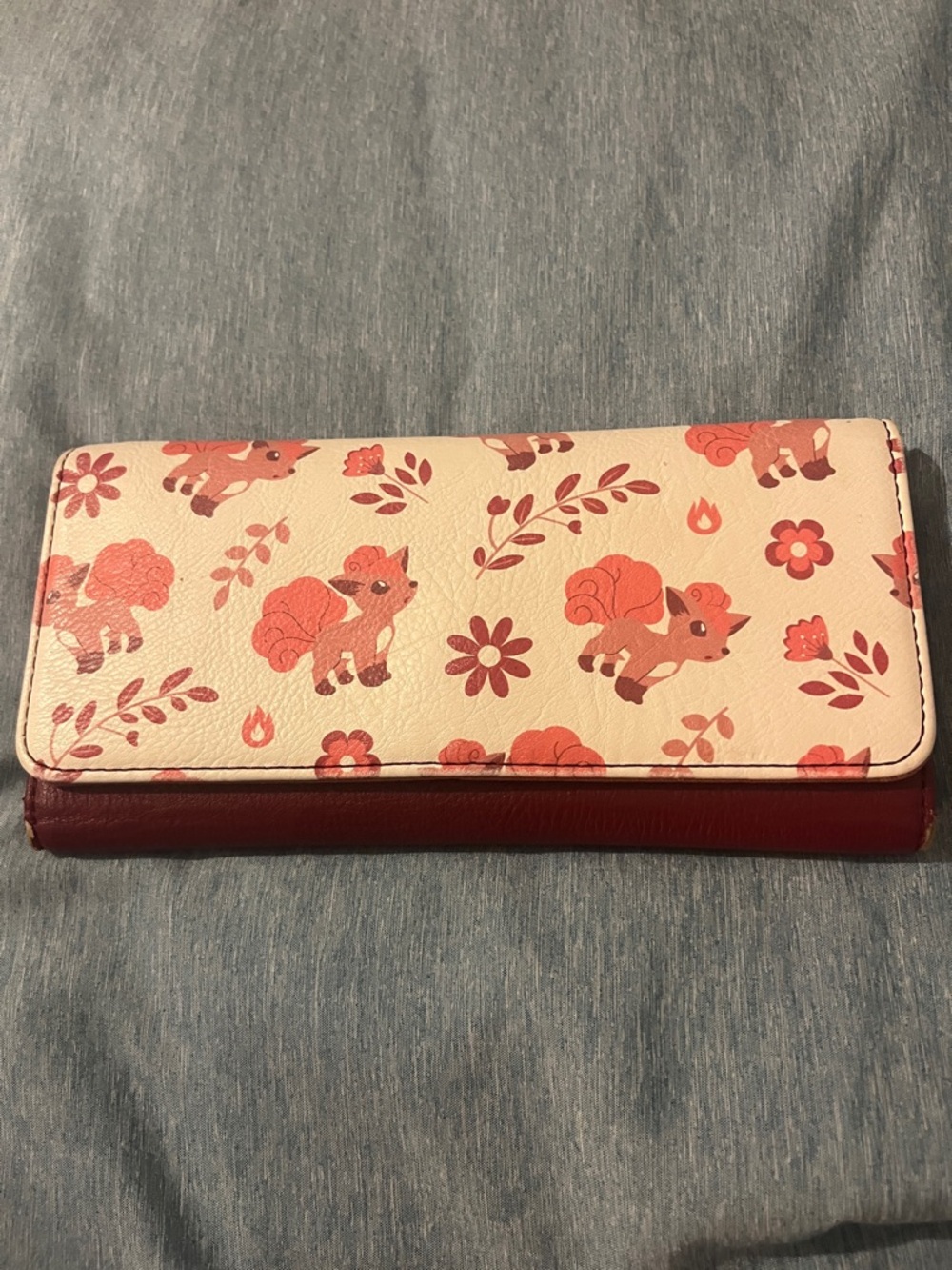 Loungefly Maroon Vulpix Pokémon Zip Clutch Wallet